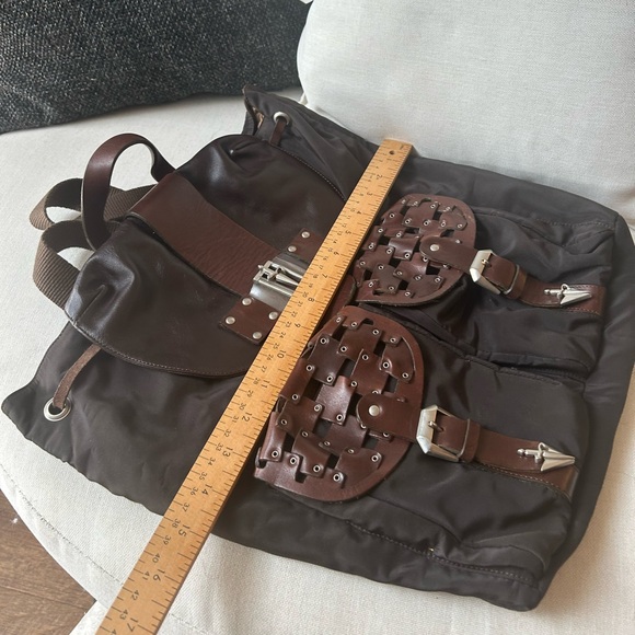 Cesare Paciotti Dagger Backpack Leather and Nylon - Picture 8 of 9